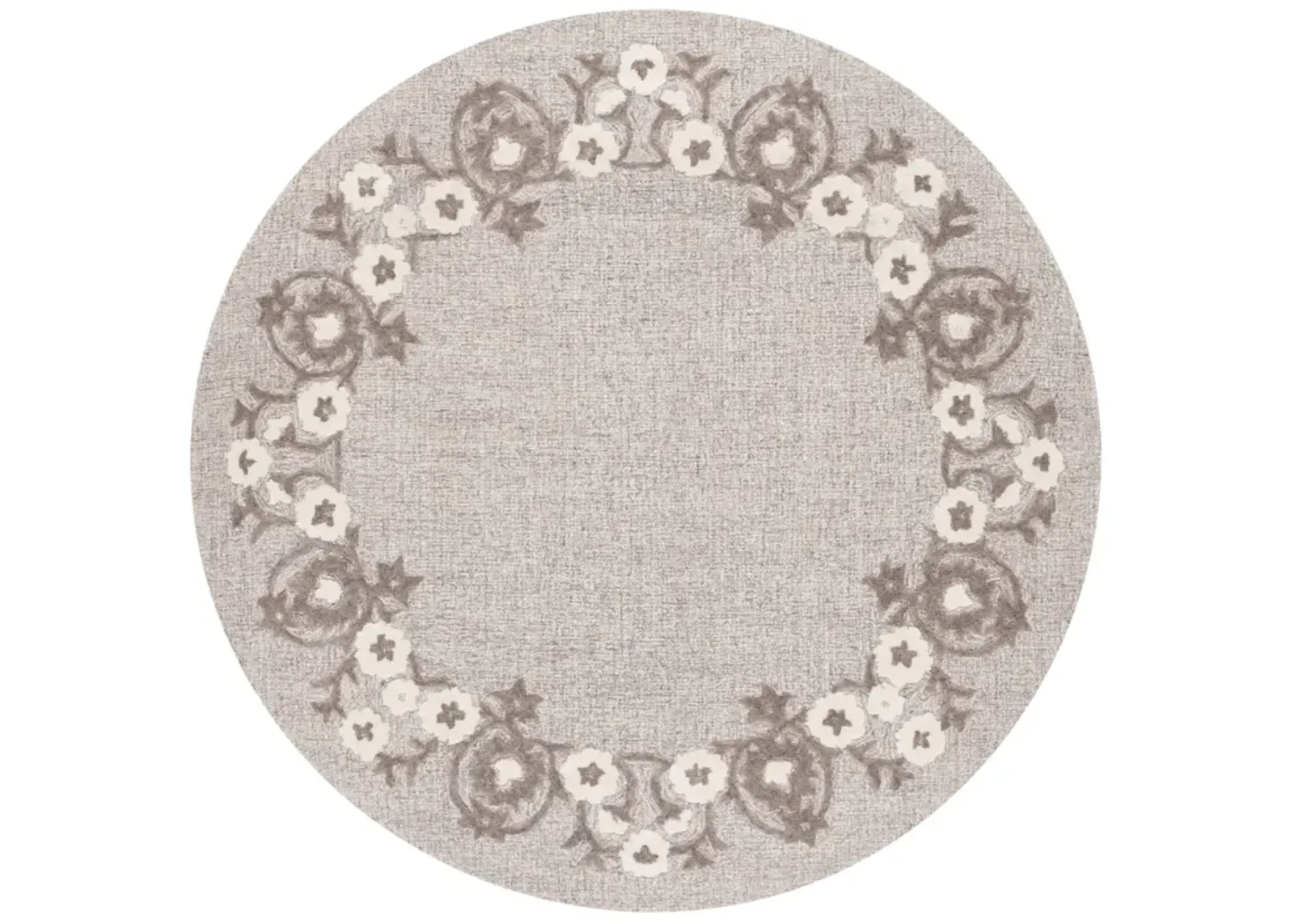 EBONY 360 GREY  6' x 6' Round Round Rug