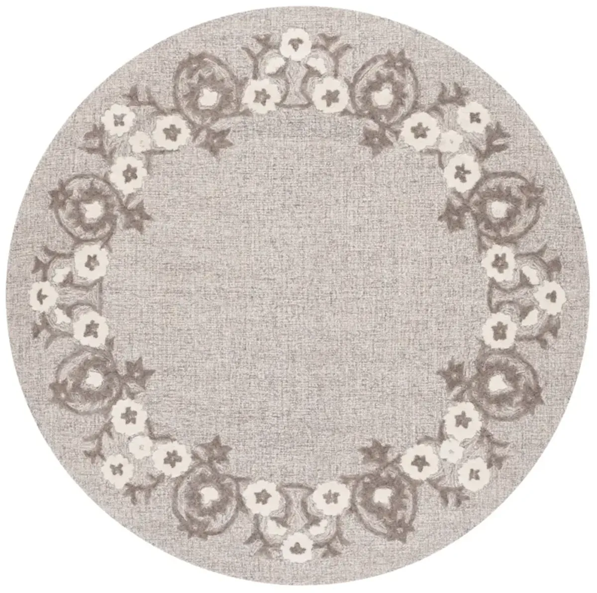 EBONY 360 GREY  6' x 6' Round Round Rug