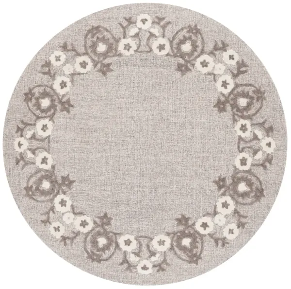 EBONY Hand Tufted 6' x 6' Round area rug