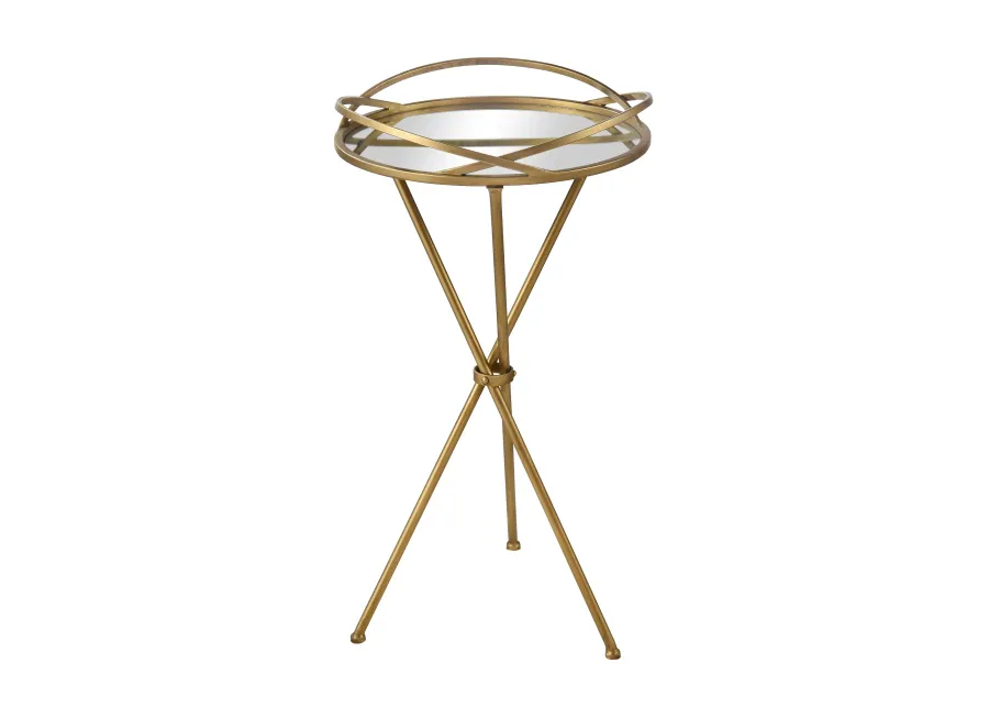 Nasso Accent Table - Brass