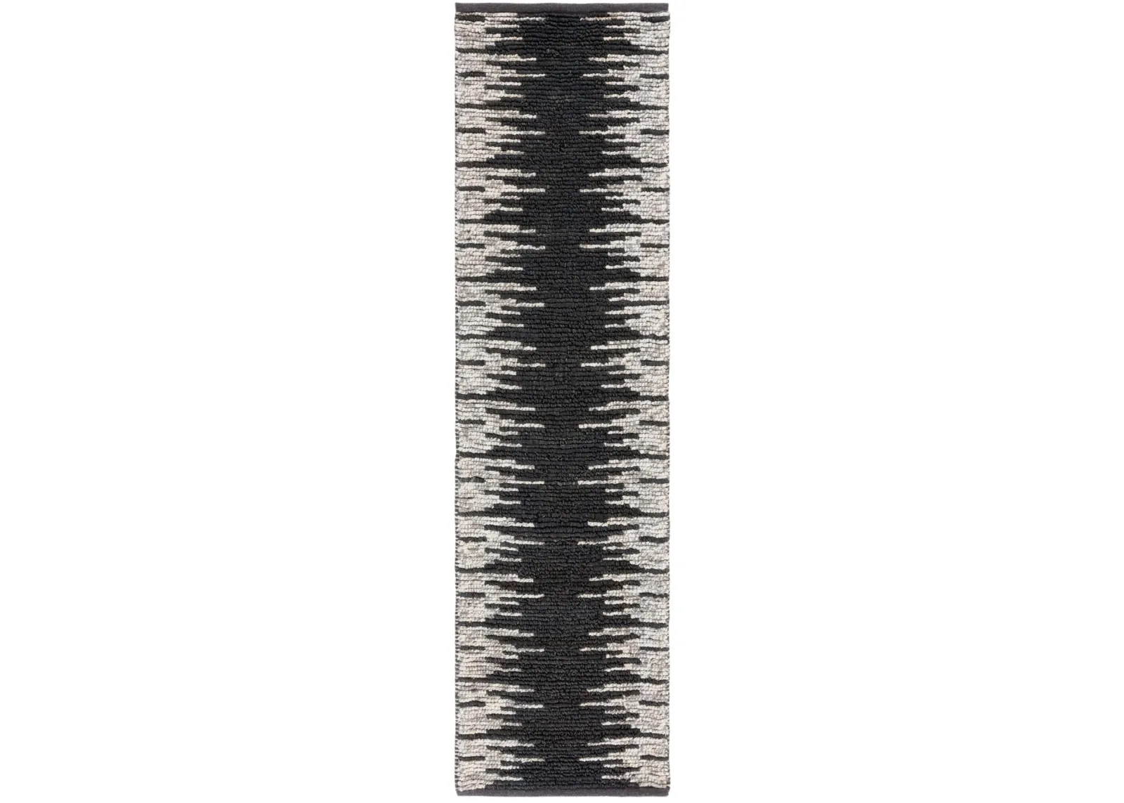 NATURAL FIBER 953 BLACK  2'-3' x 8' Runner Rug