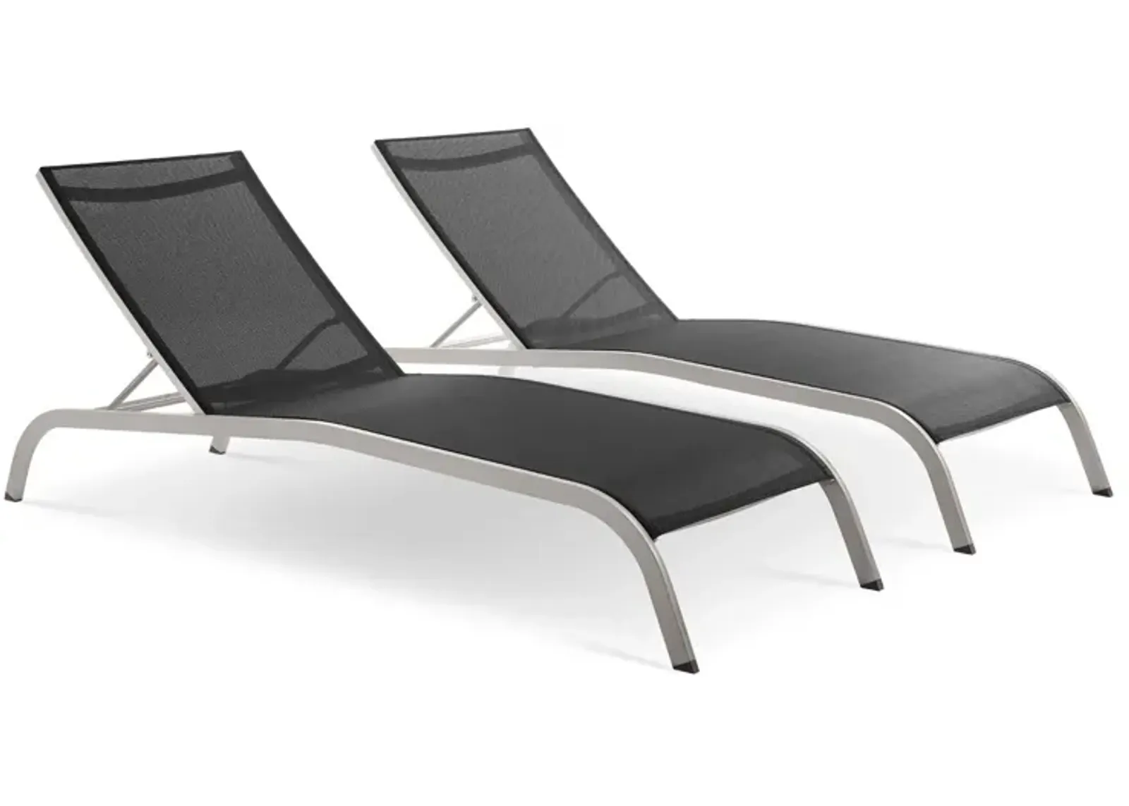 Savannah Outdoor Patio Mesh Chaise Lounge Set of 2