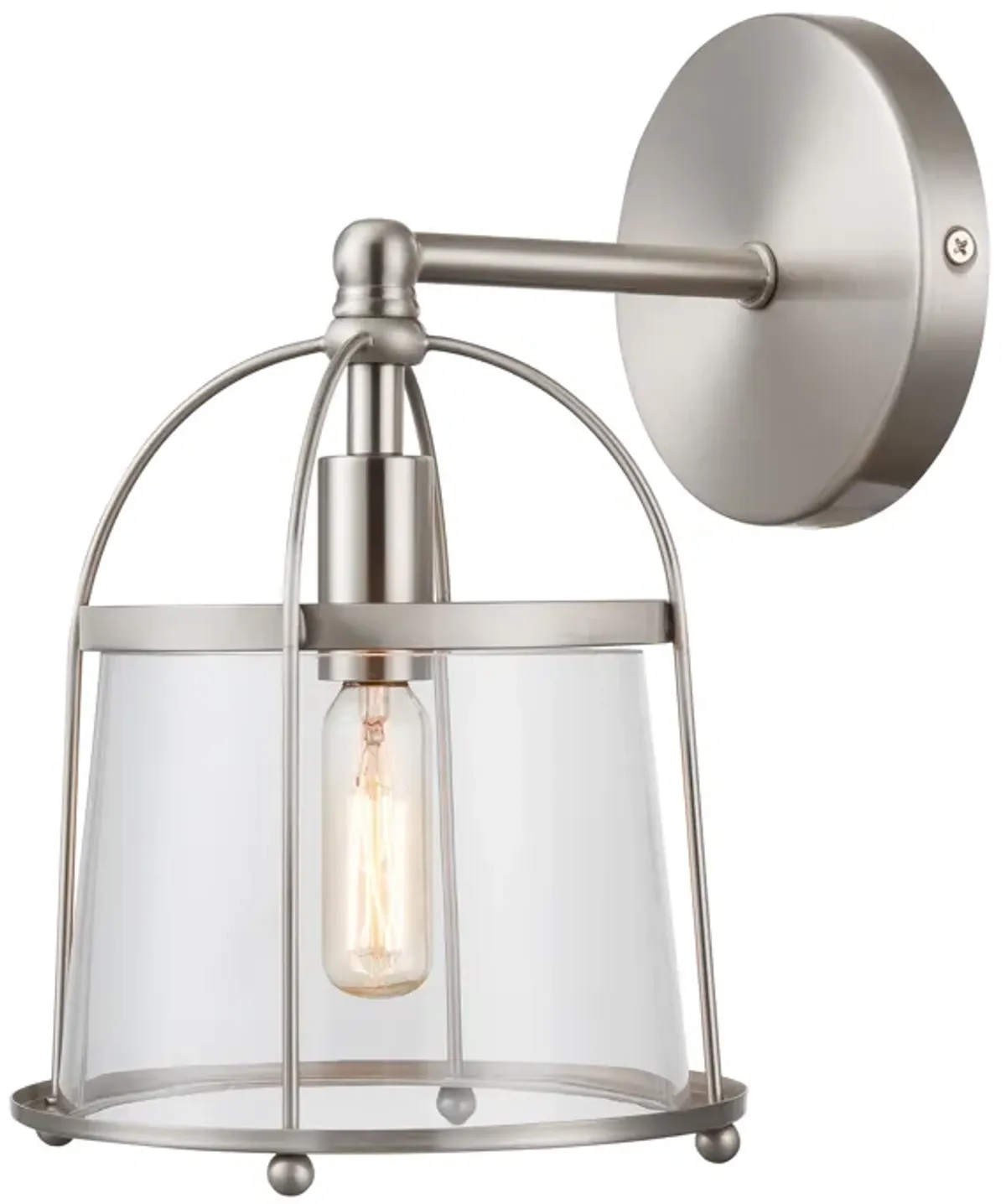 Merrick 10" High 1-Light Sconce - Satin Nickel