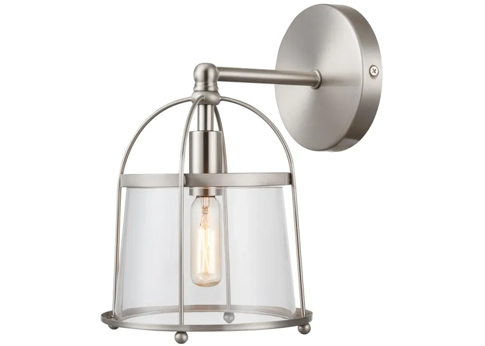 Merrick 10" High 1-Light Sconce - Satin Nickel