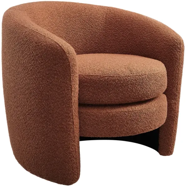 Affinity Upholstered Boucle Fabric Curved Back Armchair by Modway