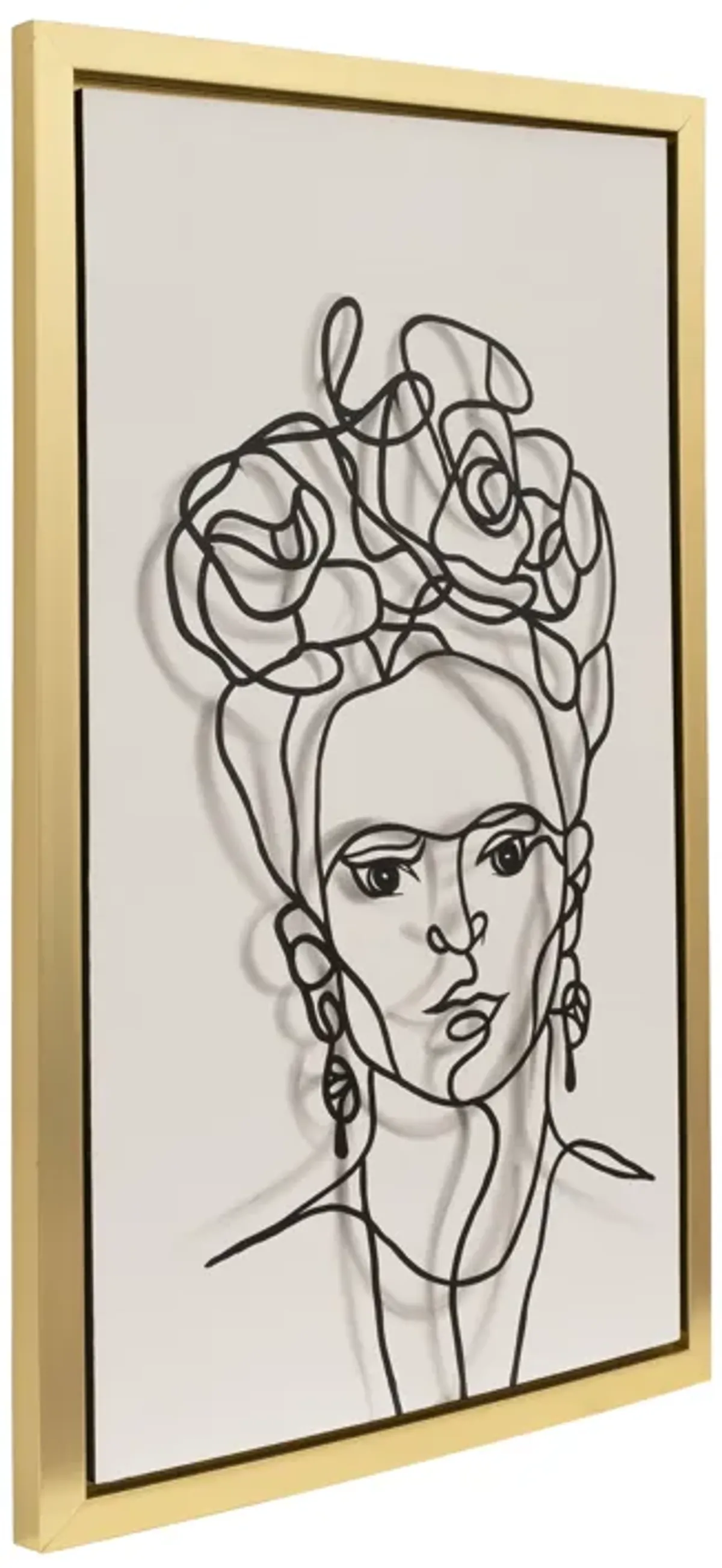 35x59, Hand Painted Frida Illusion, Wht/blk