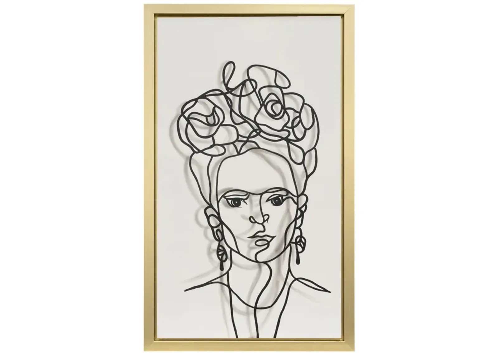 35x59, Hand Painted Frida Illusion, Wht/blk