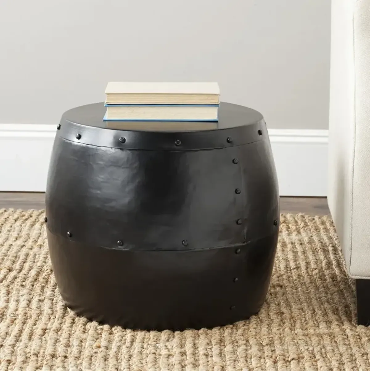 HOGAN IRON DRUM STOOL