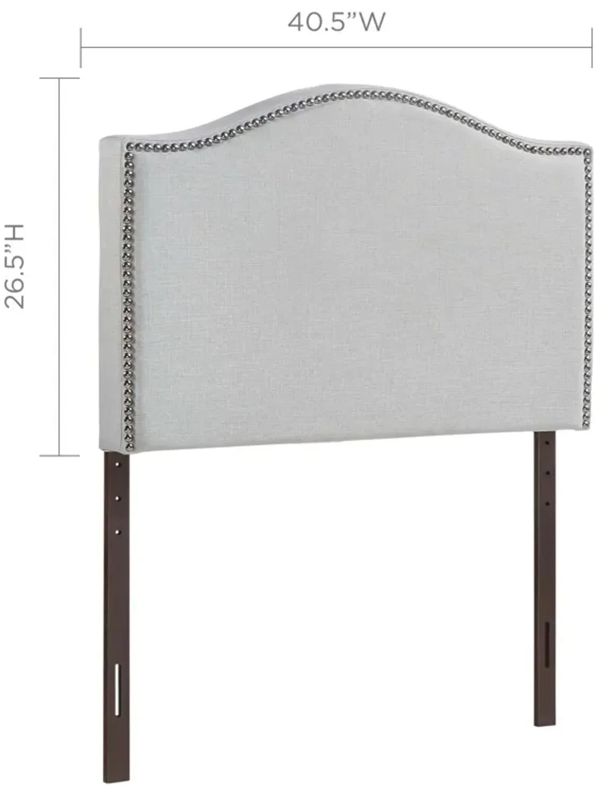 Curl Twin Nailhead Upholstered Headboard