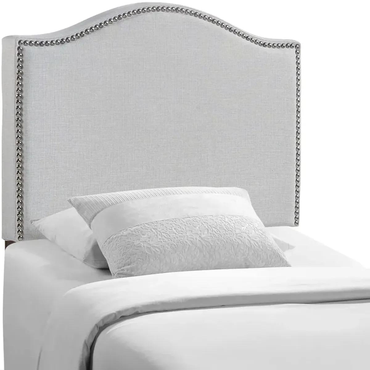 Curl Twin Nailhead Upholstered Headboard