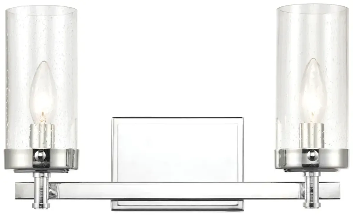 Melinda 15" Wide 2-Light Vanity Light - Polished Chrome