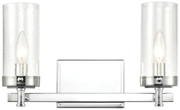 Melinda 15" Wide 2-Light Vanity Light - Polished Chrome