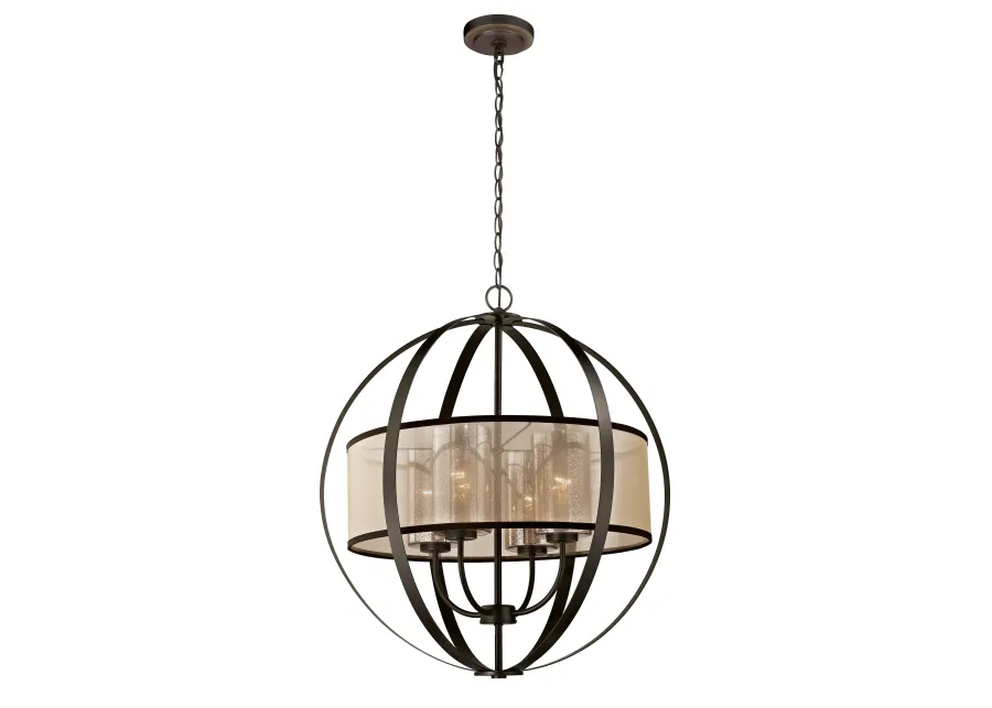 Diffusion 24" Wide 4-Light Chandelier - Oil Rubbed Bronze