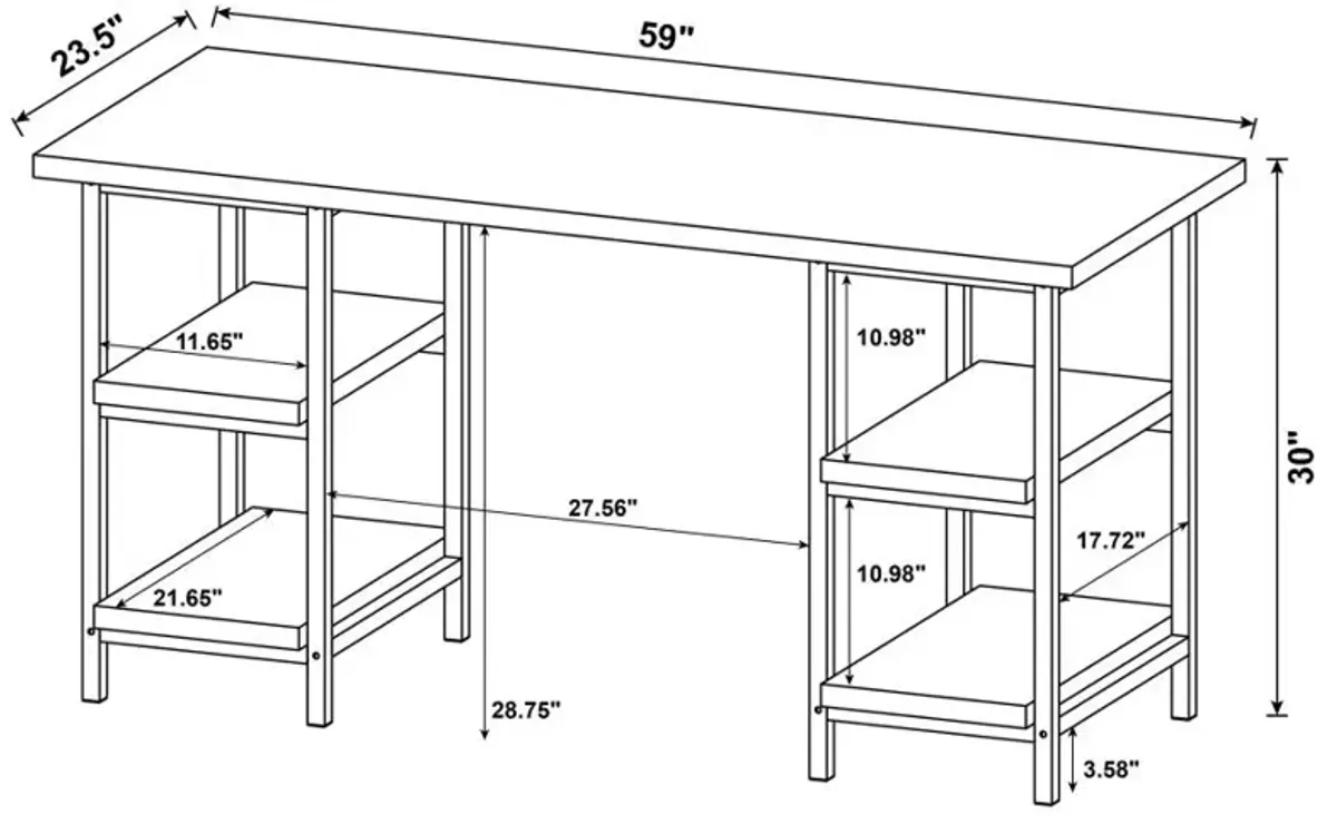 Kemper 4-shelf Writing Desk Salvaged Cabin