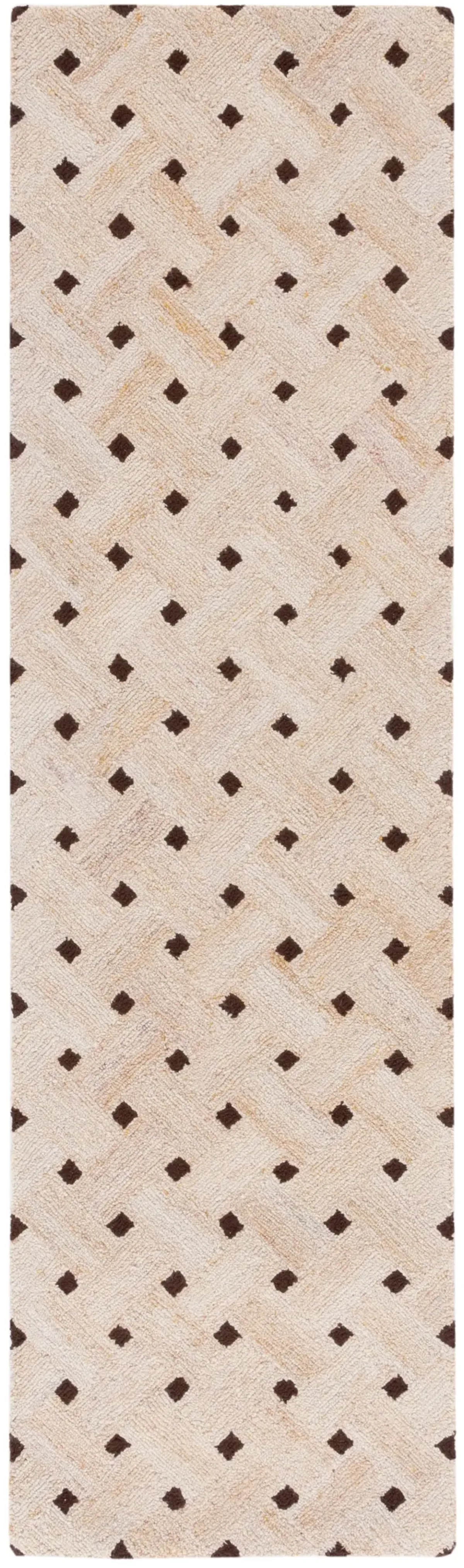 GENRE 302 LIGHT BROWN  2'-3' x 8' Runner Rug