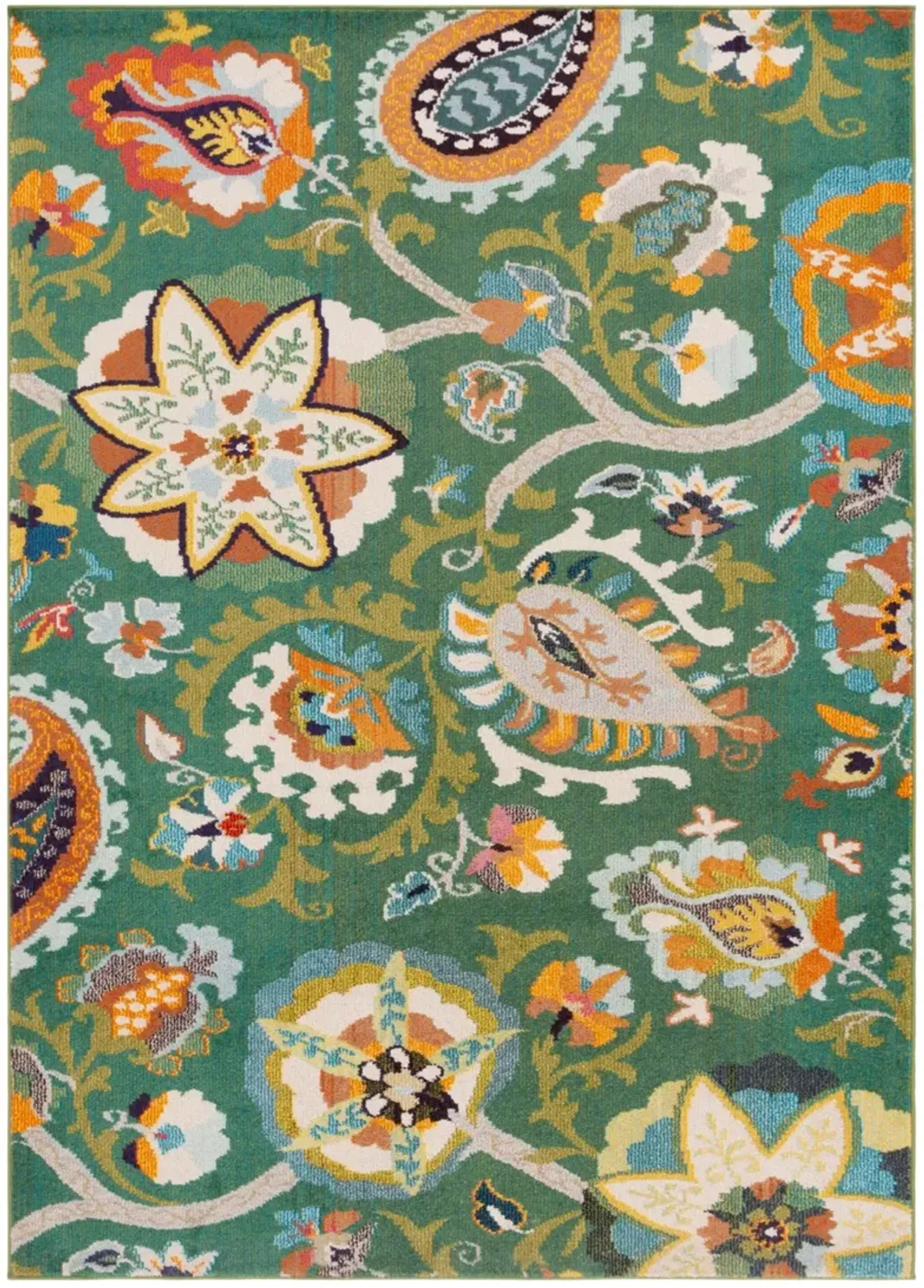 MONACO 229 GREEN  9' x 12' Large Rectangle Rug