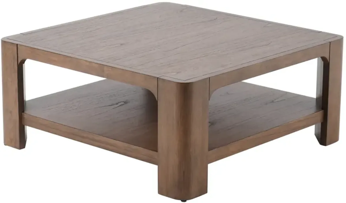 Trevin KD Square Coffee Table, Walnut 