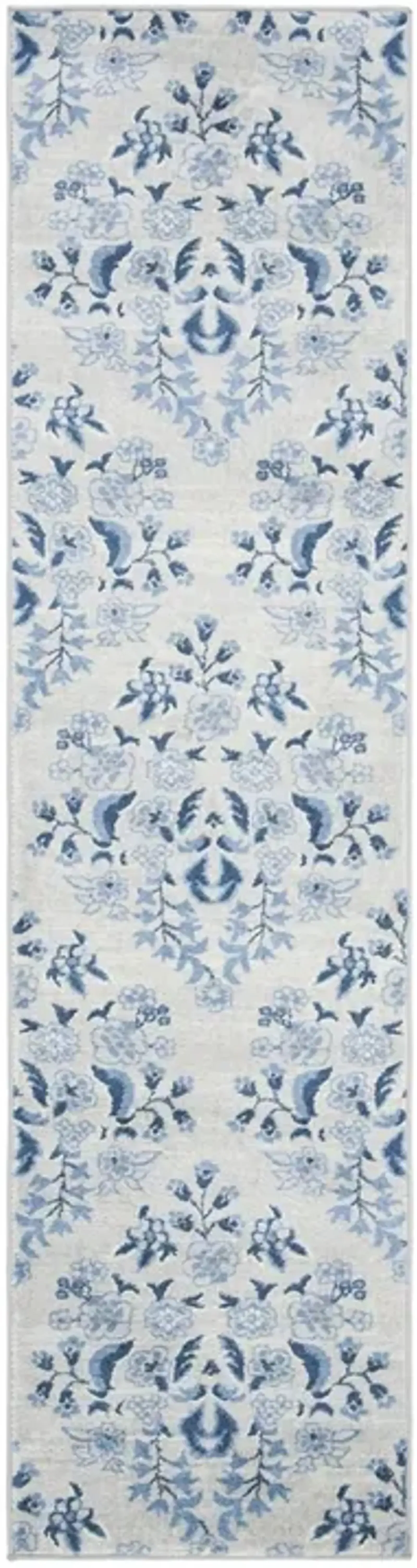 Brentwood 856 Cream / Blue 2' X 4' Accent Powerloomed Rug