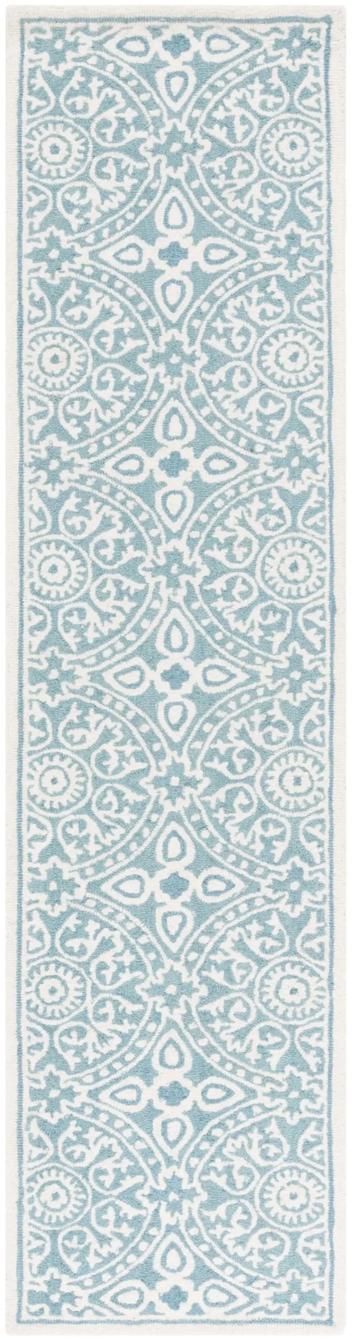 METRO 256 TEAL  2'-3' x 9' Runner Rug