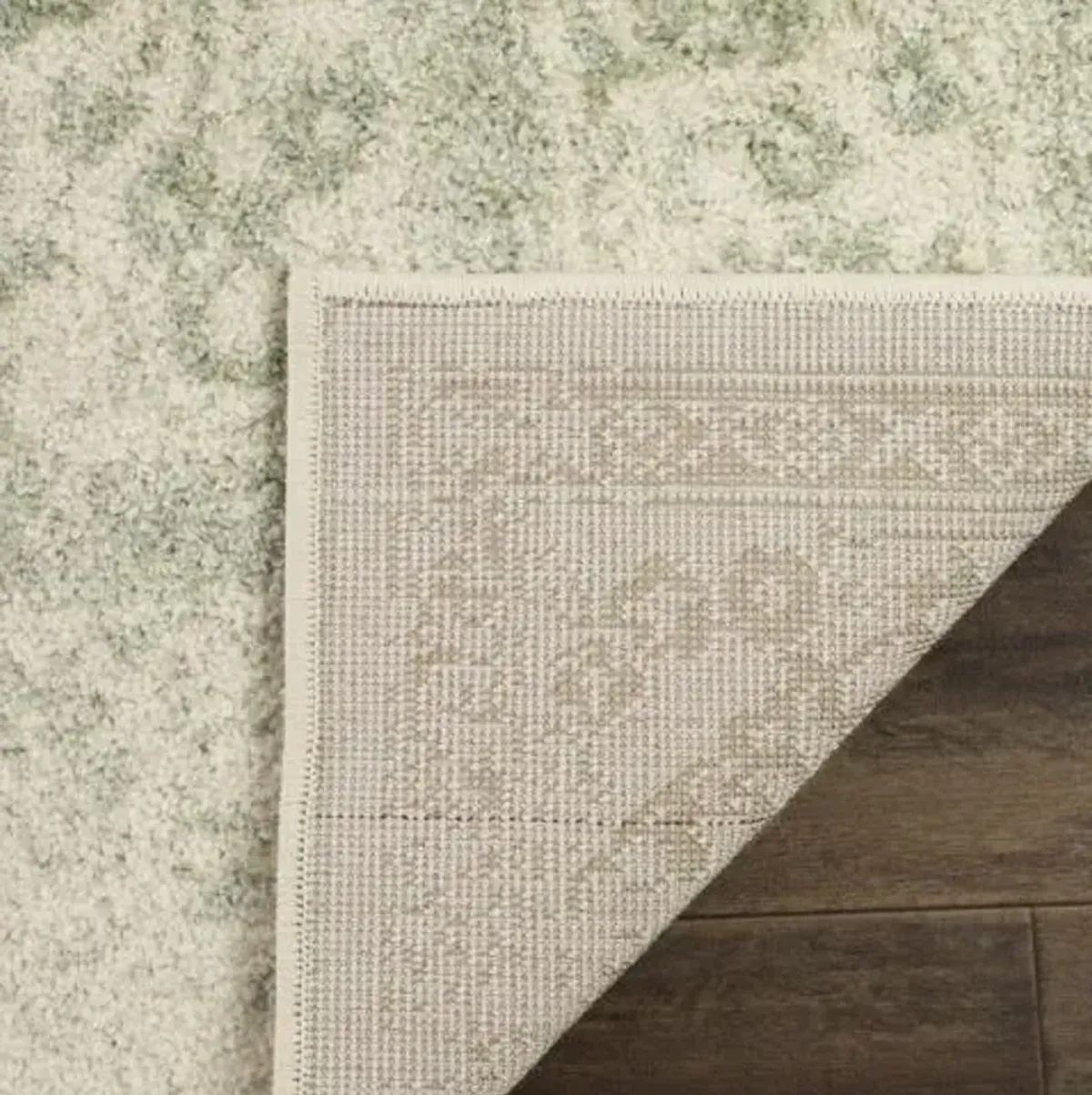 Adirondack Contemporary Ivory / Sage 2'-1" X 8' Powerloomed Rug