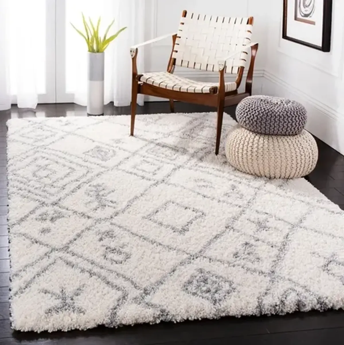 FONTANA SHAG Square Power Loomed 6'-7" X 6'-7" Square Rug