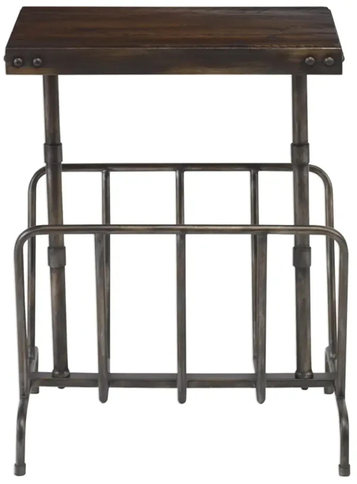 Sonora Industrial Magazine Accent Table