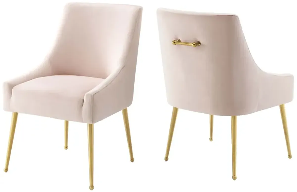 Discern Upholstered Performance Velvet Dining Chair Set of 2