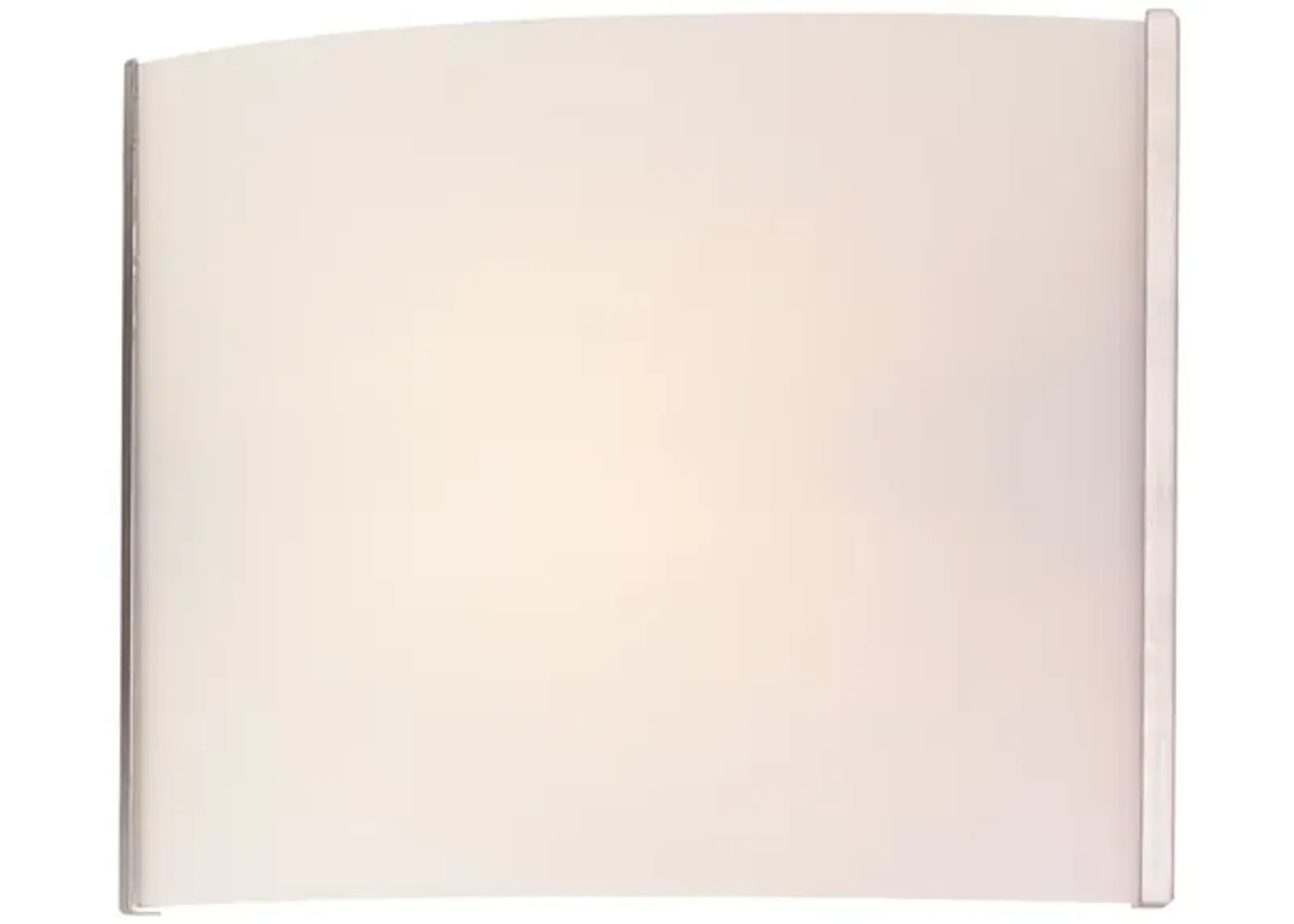 Pannelli 8" Wide 1-Light Vanity Light - Stainless Steel with Hand-Formed White Opal Glass