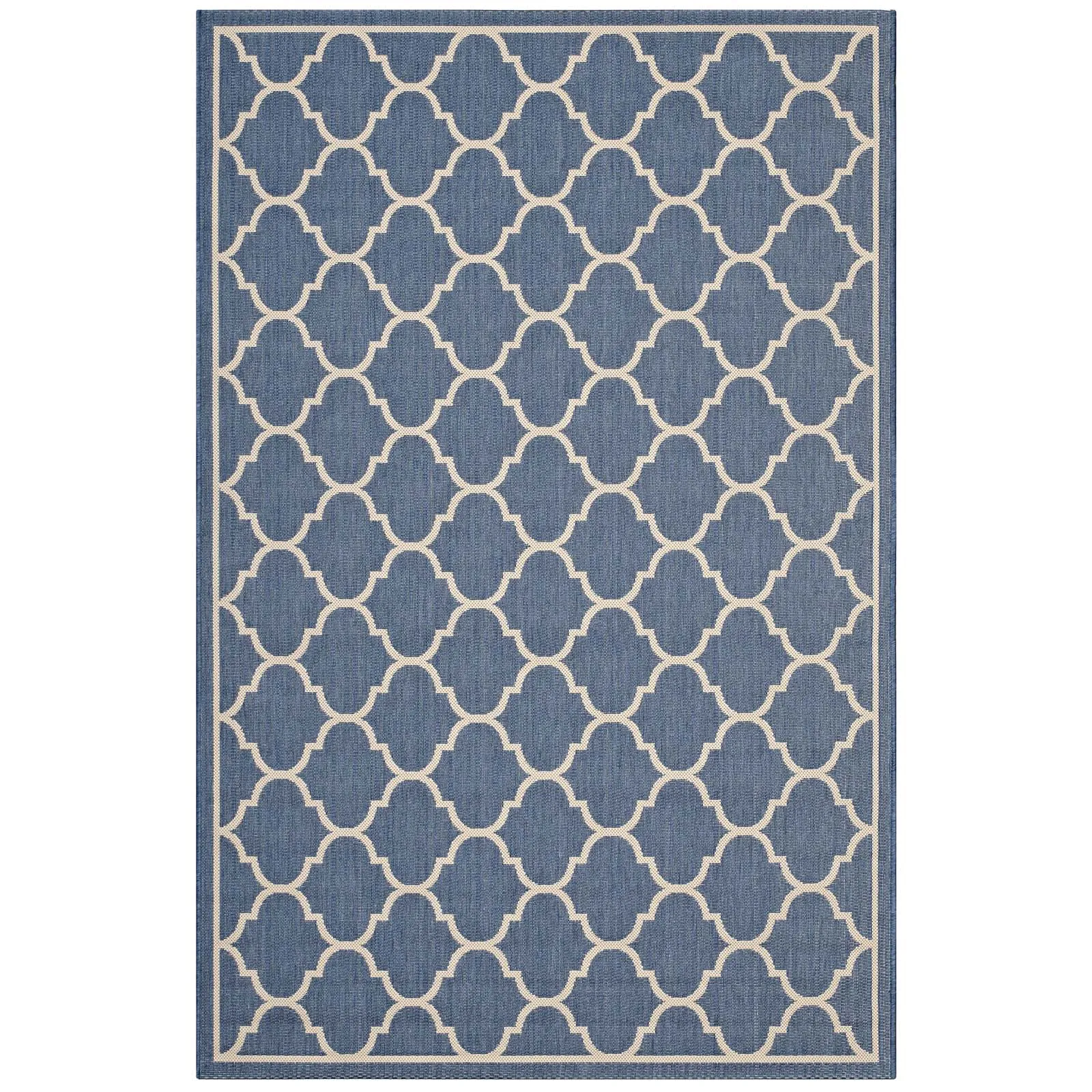 Avena Moroccan Quatrefoil Trellis 5x8 Indoor and Outdoor Area Rug