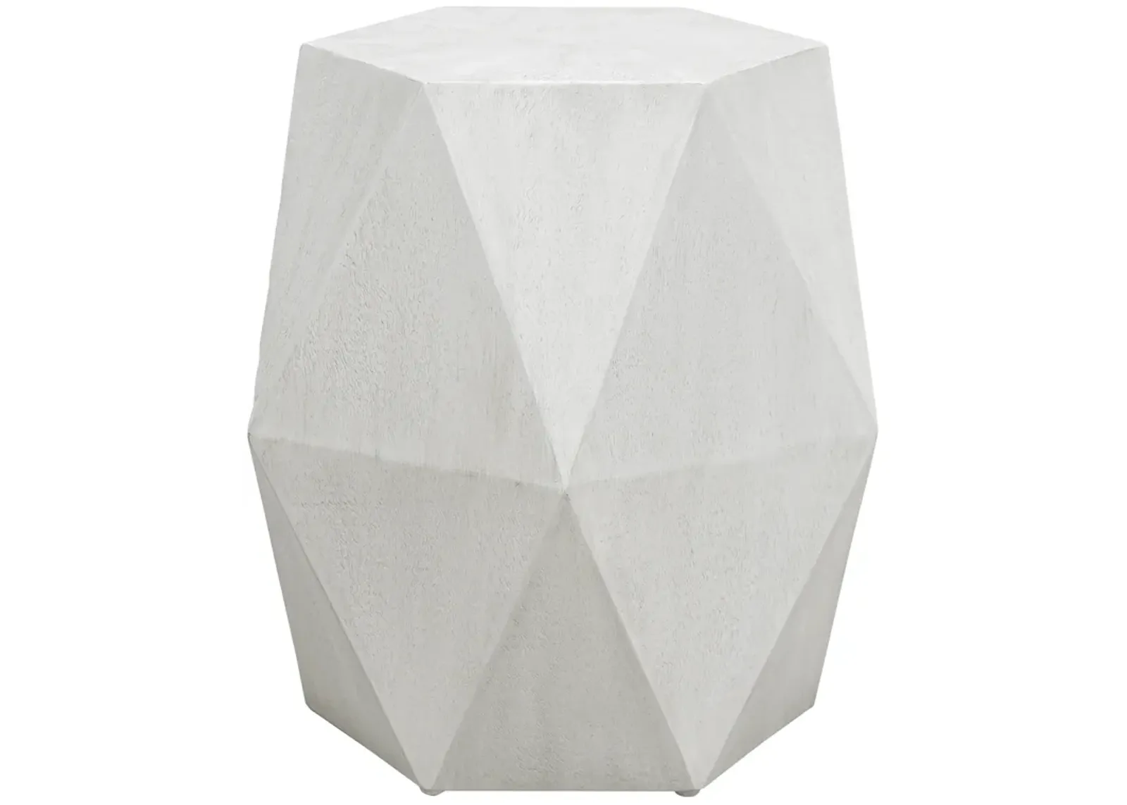 Volker White Geometric Accent Table