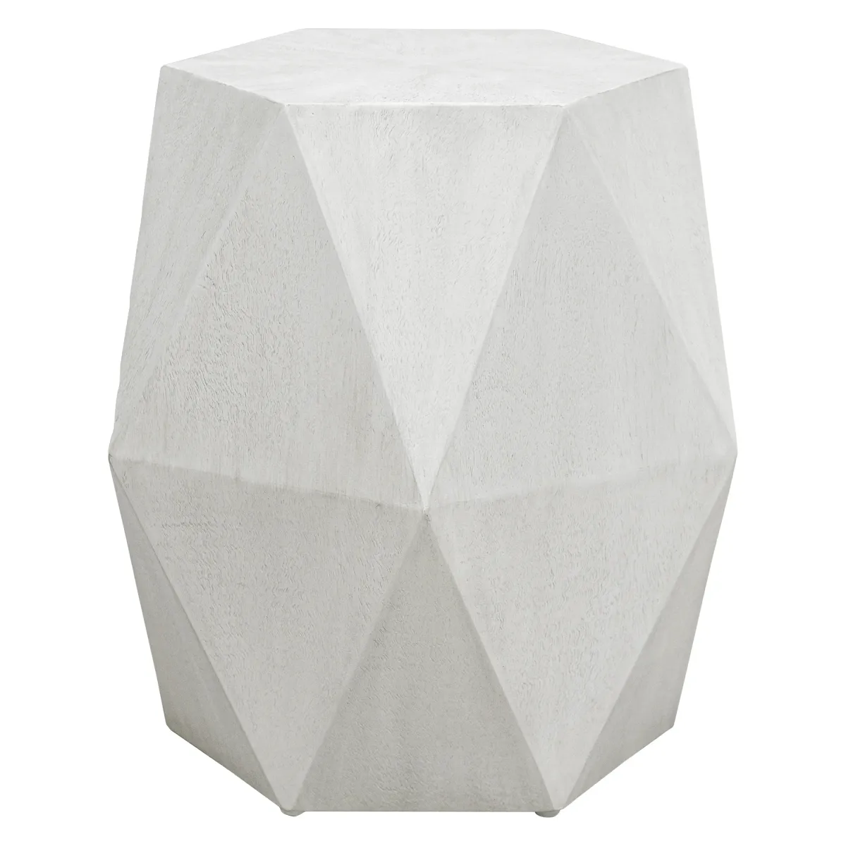 Volker White Geometric Accent Table