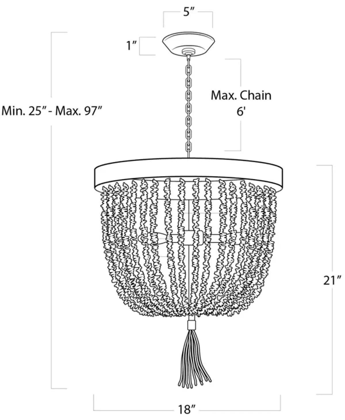 Milos Chandelier (Denim Blue)