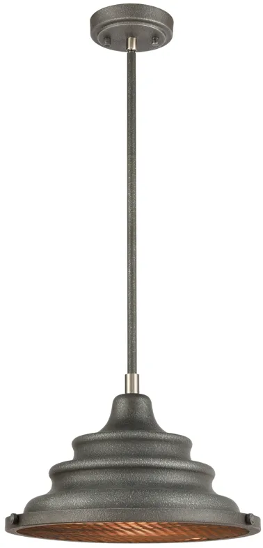 Carbondale 14" Wide 1-Light Pendant - Slate Mist