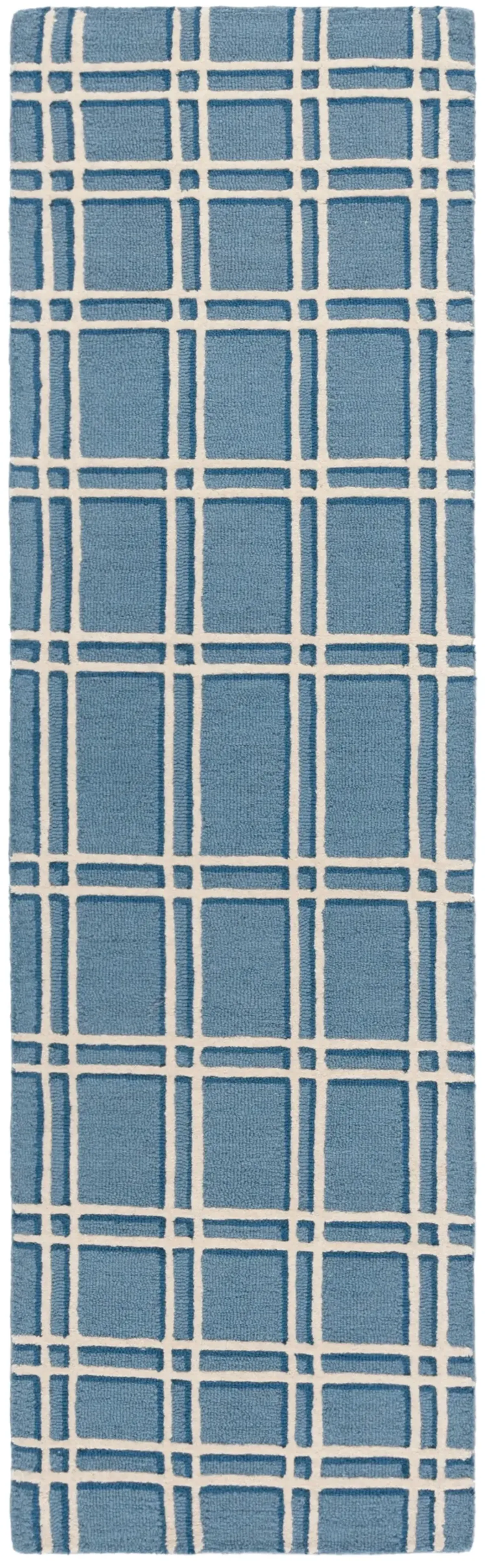 GENRE 601 BLUE  2'-3' x 8' Runner Rug