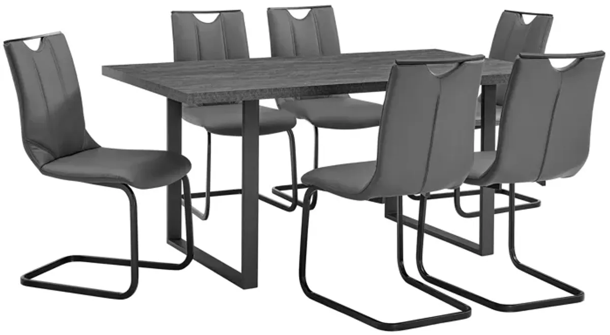 Fenton and Gray Pacific 7 Piece Modern Rectangular Dining Set