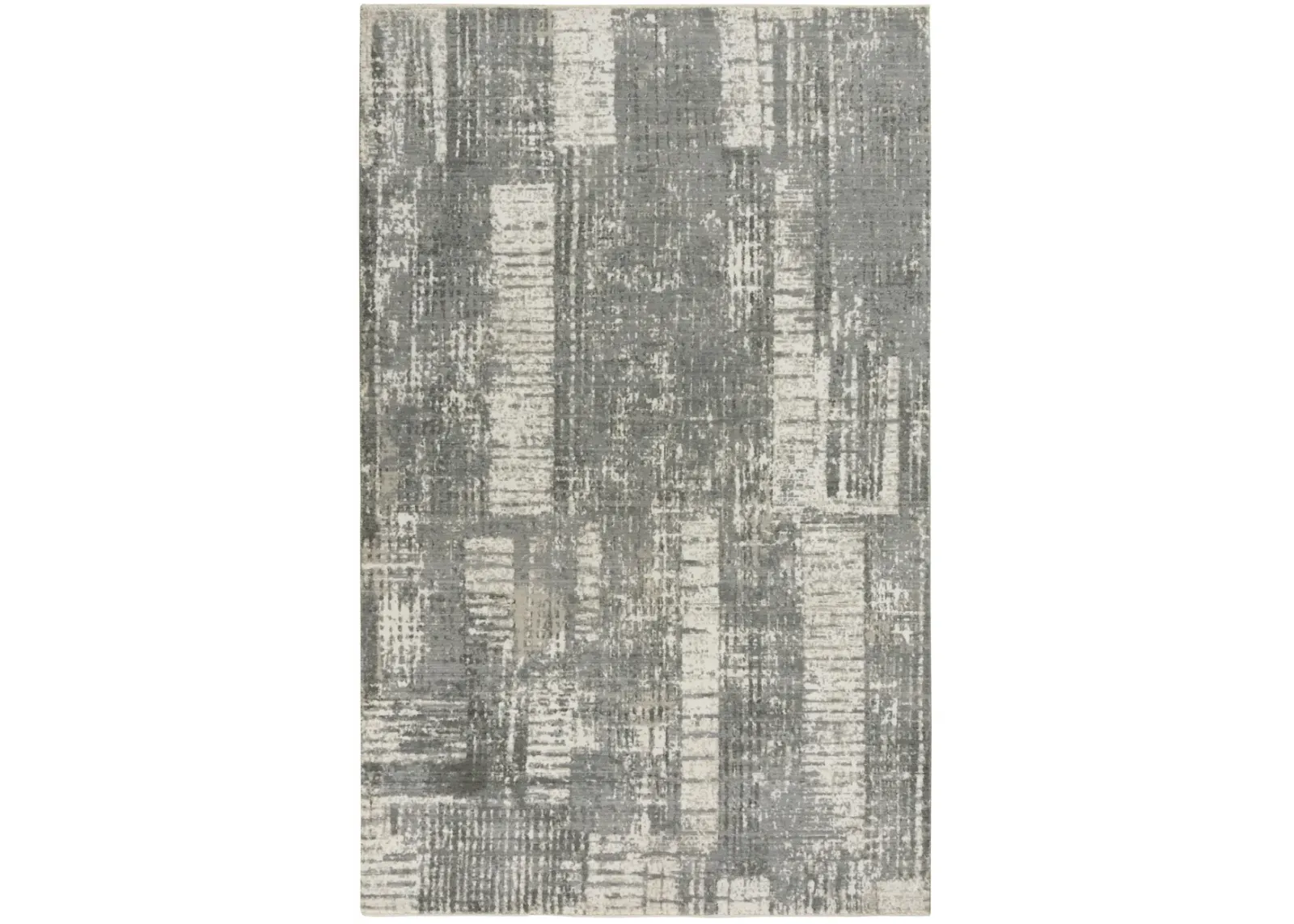 Couture Gray Classic/Updated NZ Wool/Tencel Blend 5' x 8' Rectangle Rug