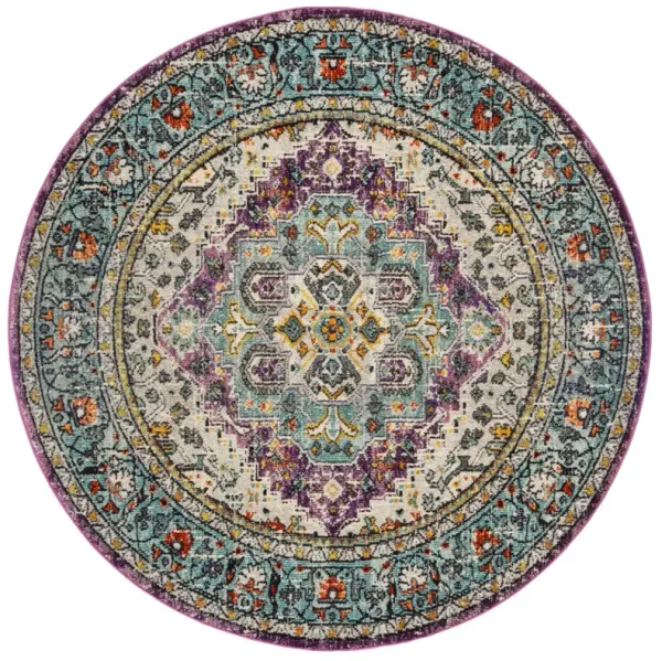 MONACO 251 VIOLET  5' x 5' Round Round Rug