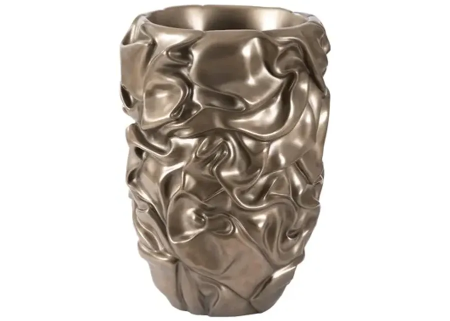 Drape Planter, Polished Bronze