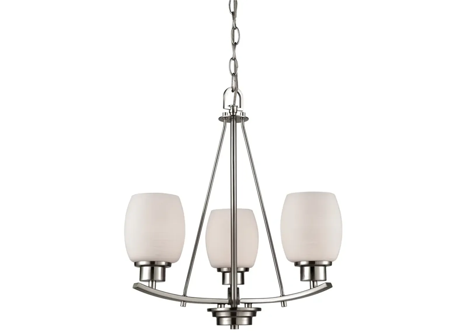 Casual Mission 17" Wide 3-Light Chandelier - Brushed Nickel