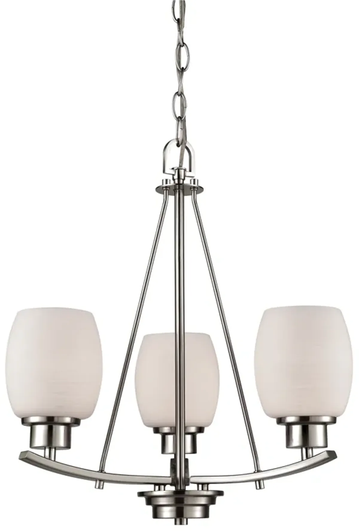 Casual Mission 17" Wide 3-Light Chandelier - Brushed Nickel