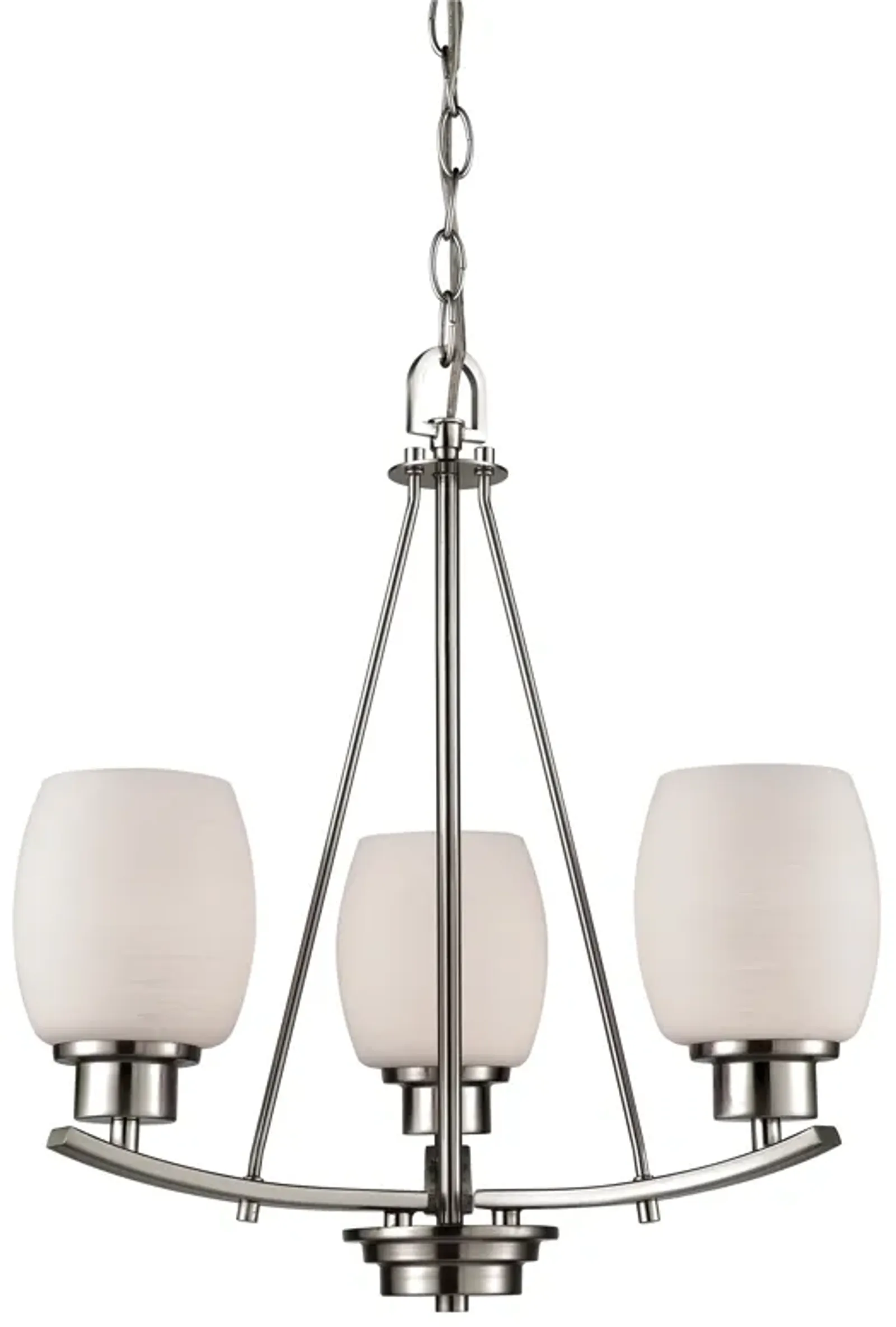 Casual Mission 17" Wide 3-Light Chandelier - Brushed Nickel