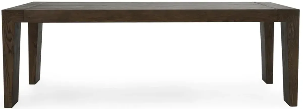 Troy 89" Reclaimed Oak Wood Transitional Dining Table in Brown