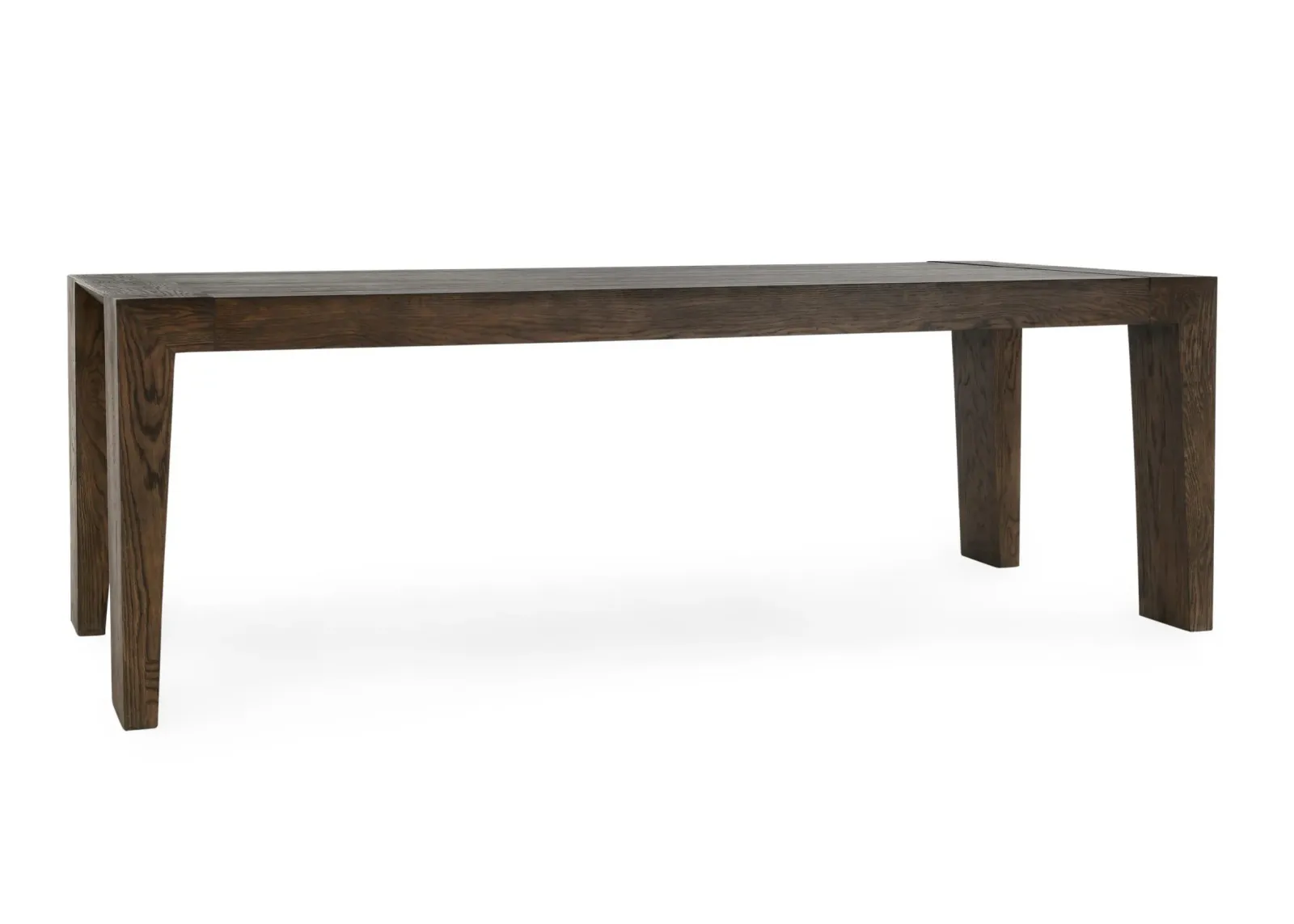 Troy 89" Reclaimed Oak Wood Transitional Dining Table in Brown