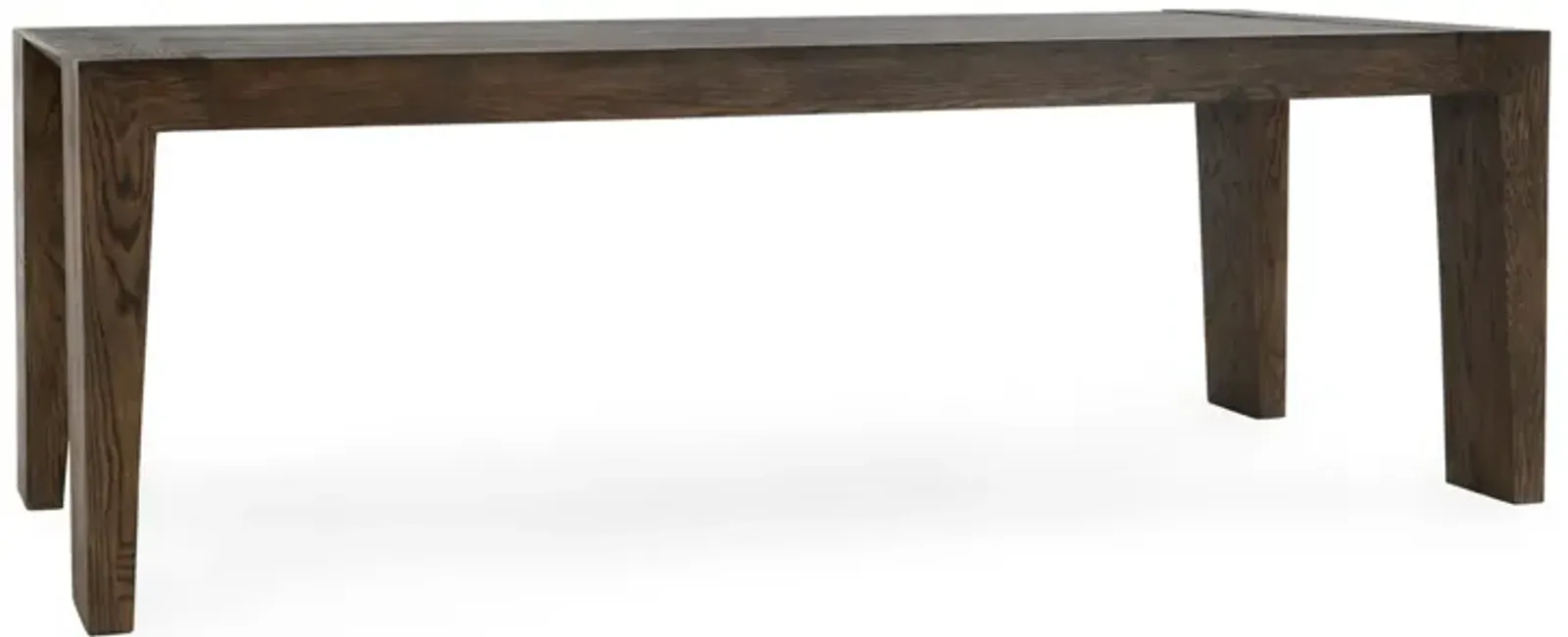 Troy 89" Reclaimed Oak Wood Transitional Dining Table in Brown