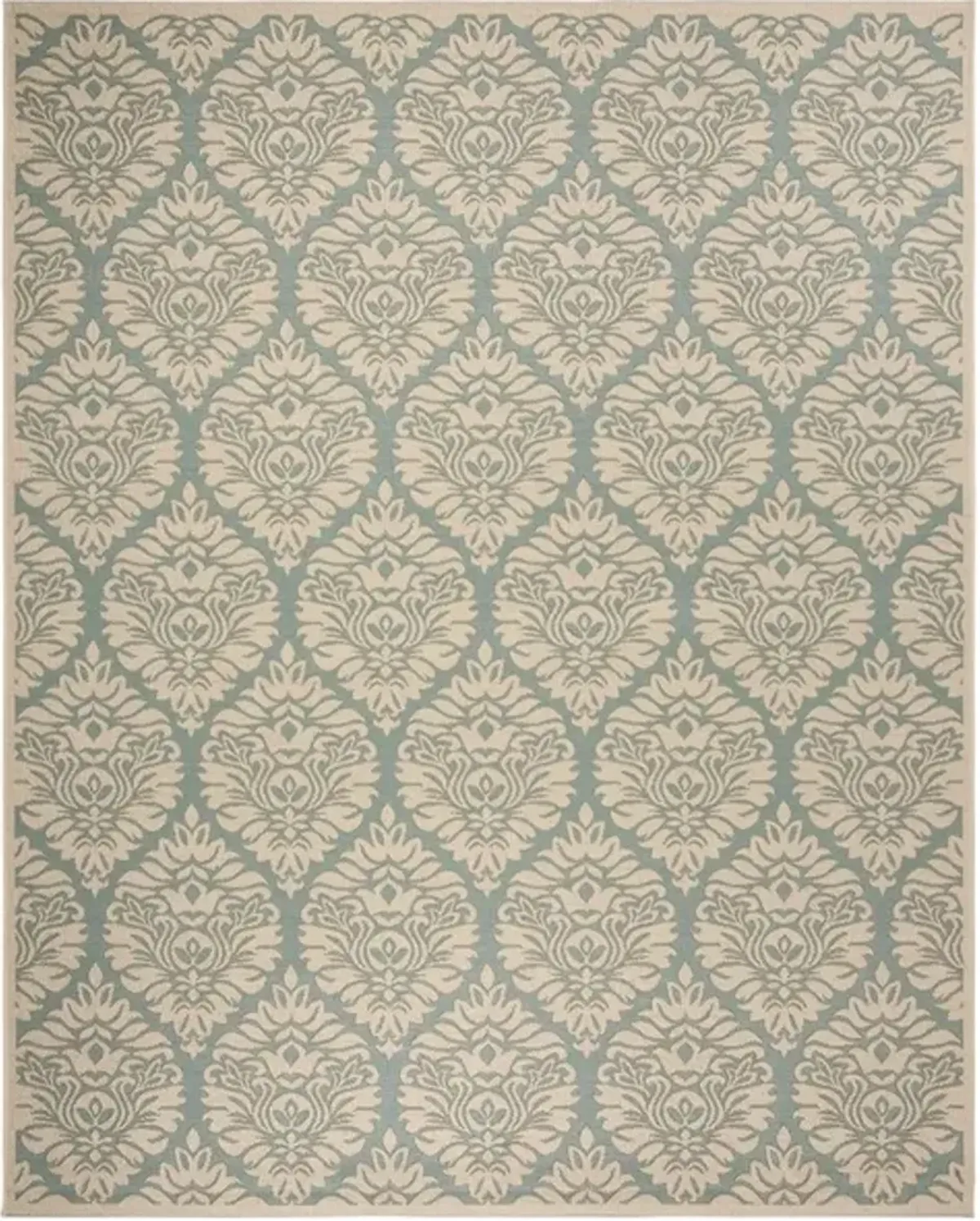 LINDEN 135 Collection LND135K-8 Aqua / Cream 8' X 10'