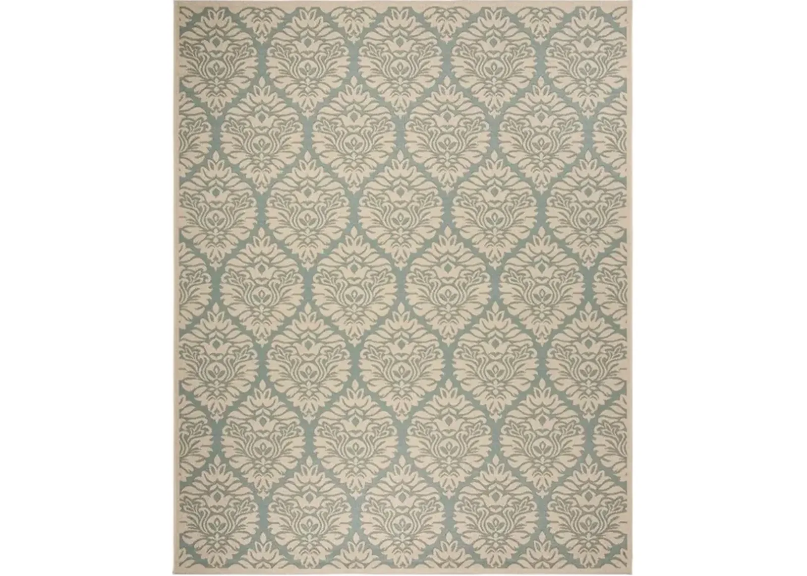 LINDEN 135 Collection LND135K-8 Aqua / Cream 8' X 10'