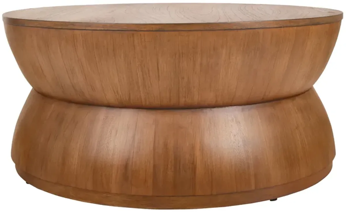 Bernie Round Coffee Table, Java Brown 