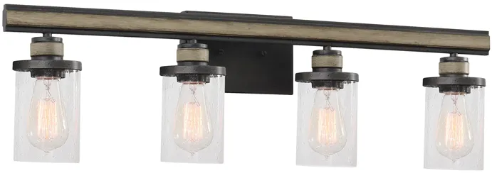 Beaufort 30" Wide 4-Light Vanity Light - Anvil Iron