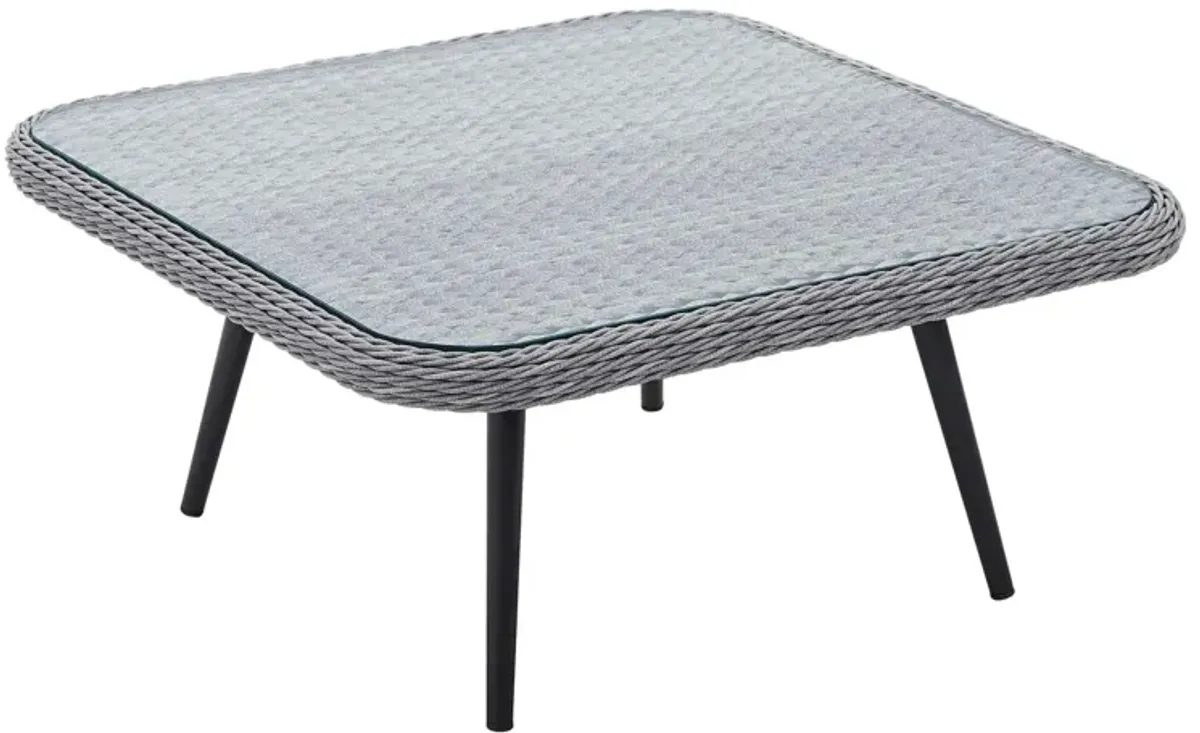 Endeavor Outdoor Patio Wicker Rattan Square Coffee Table