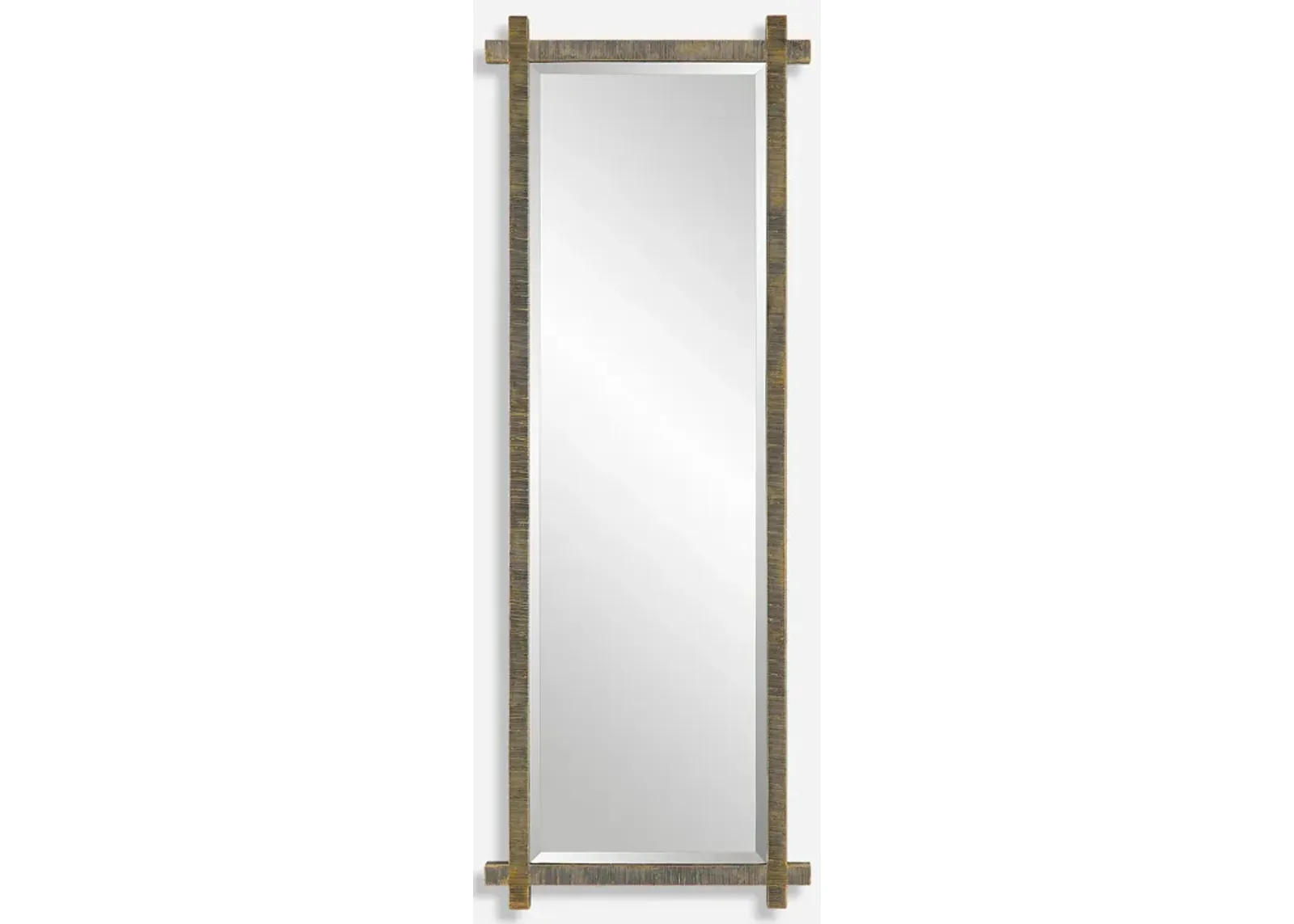 Abanu Ribbed Gold Dressing Mirror